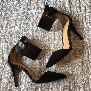 Zara Black ankle strap pumps